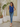Female wearing a Blue Solid Color   Fusion Style Asymmetric Neckline Cotton Slub Tunic
