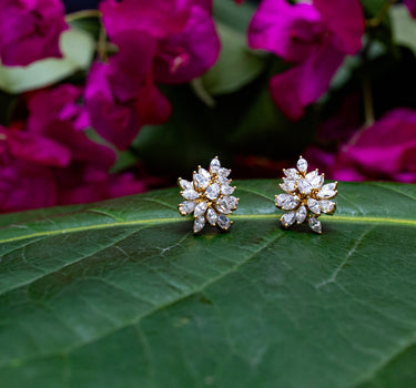 Brilliant Cluster Diamond Earrings