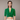 Green Collared Blouse with Embroidery - Fasheen
